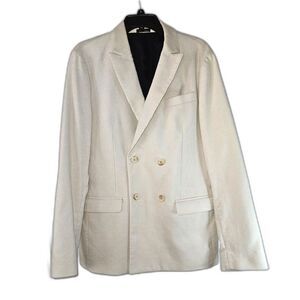 SCOTCH & SODA Ivory Corduroy Two Button Blazer Solid 40R